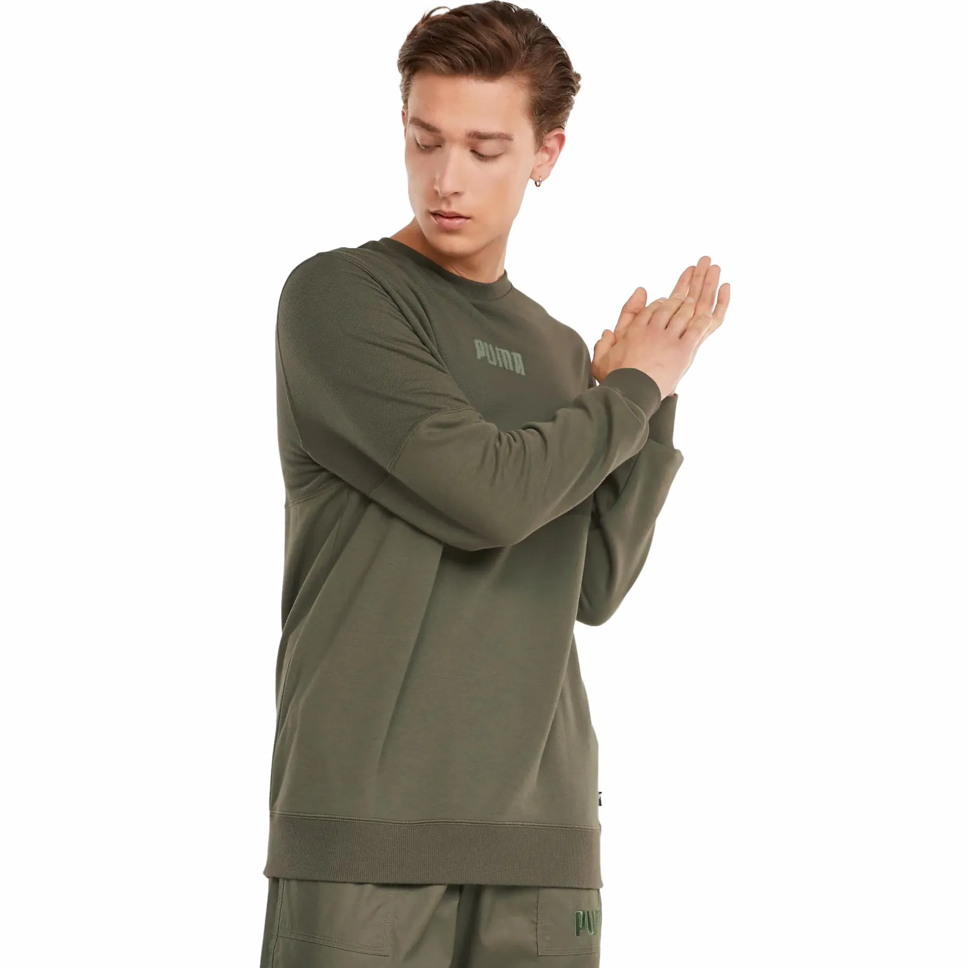 New PUMA modern basics crew tr Grape Leaf