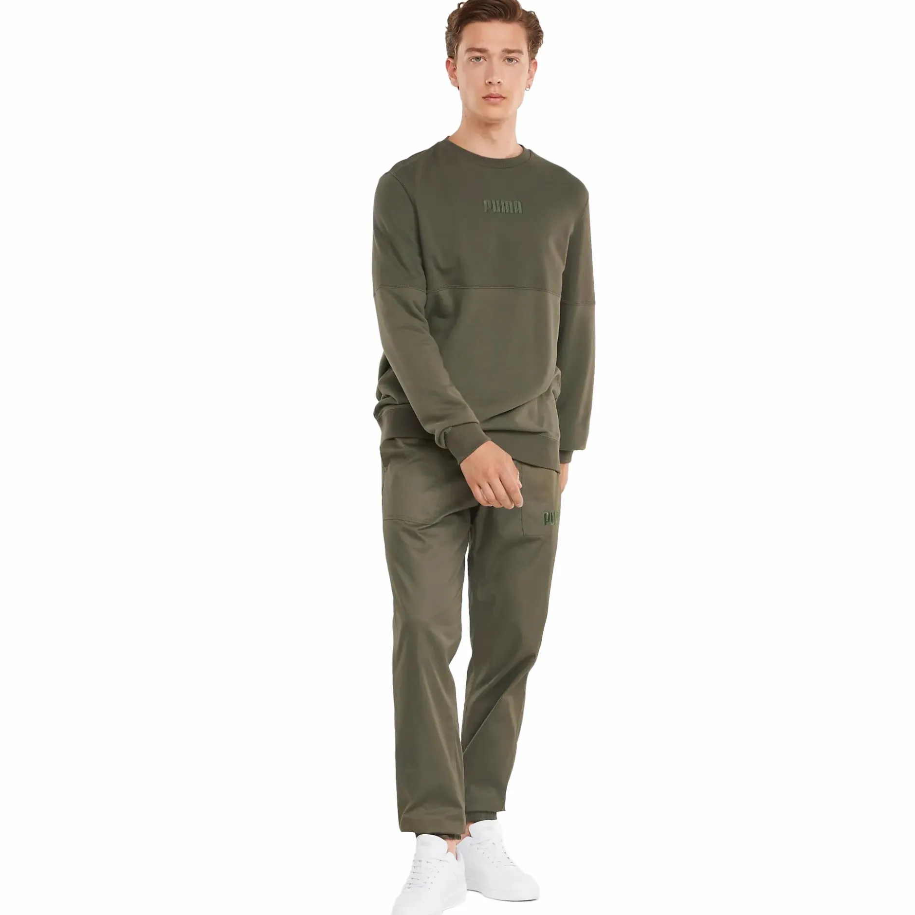 New PUMA modern basics crew tr Grape Leaf