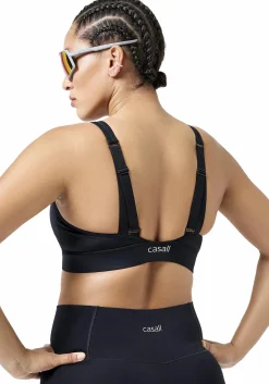 Discount CASALL multifunctional straps sports bra Black
