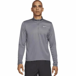 Clearance NIKE pacer men's dri-fit 1/2-zip ru Grey/silver