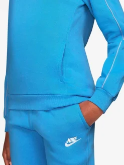 Clearance NIKE sportswear club fleece big kid BLUE/WHITE