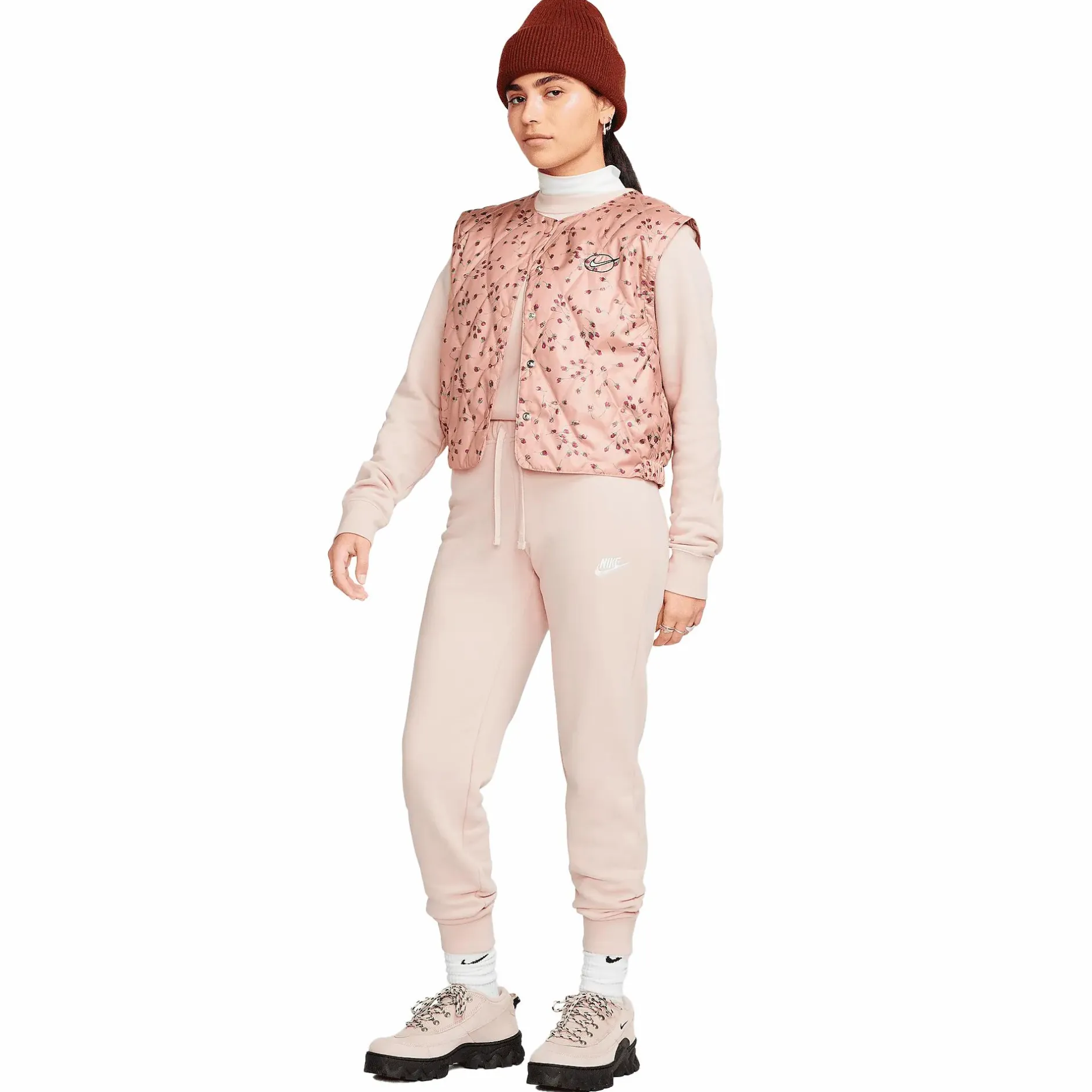 NIKE sportswear club fleece women's Pink Oxford/White
