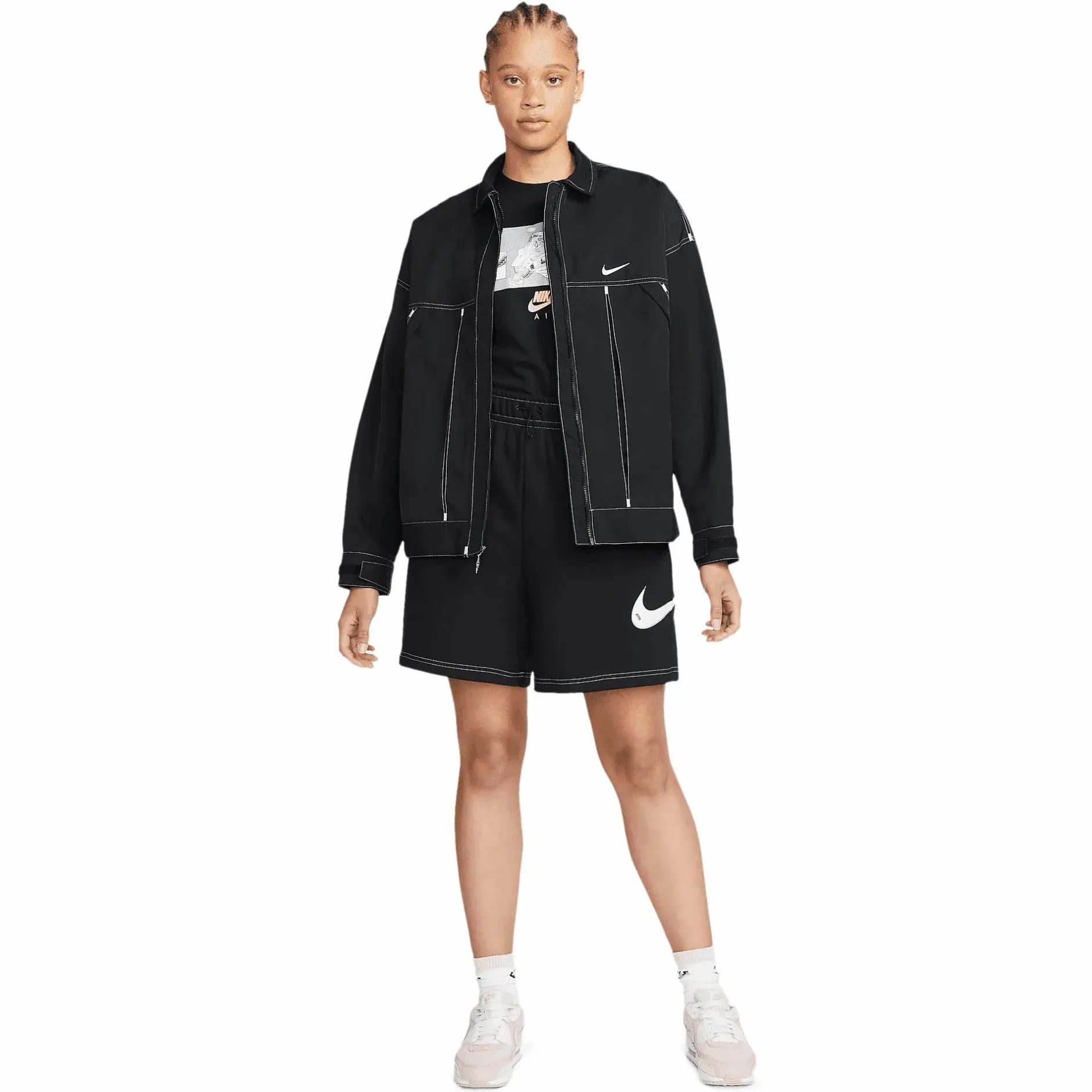 Hot NIKE sportswear swoosh women's ball Black/Black