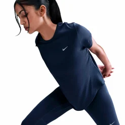 NIKE tempo women's dri-fit short-sl Navy/silver