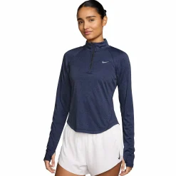Clearance NIKE tempo women's dri-fit 1/2-zip Navy/silver