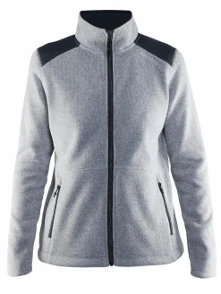 New CRAFT noble zip jacket hk fleece w Grey Melange