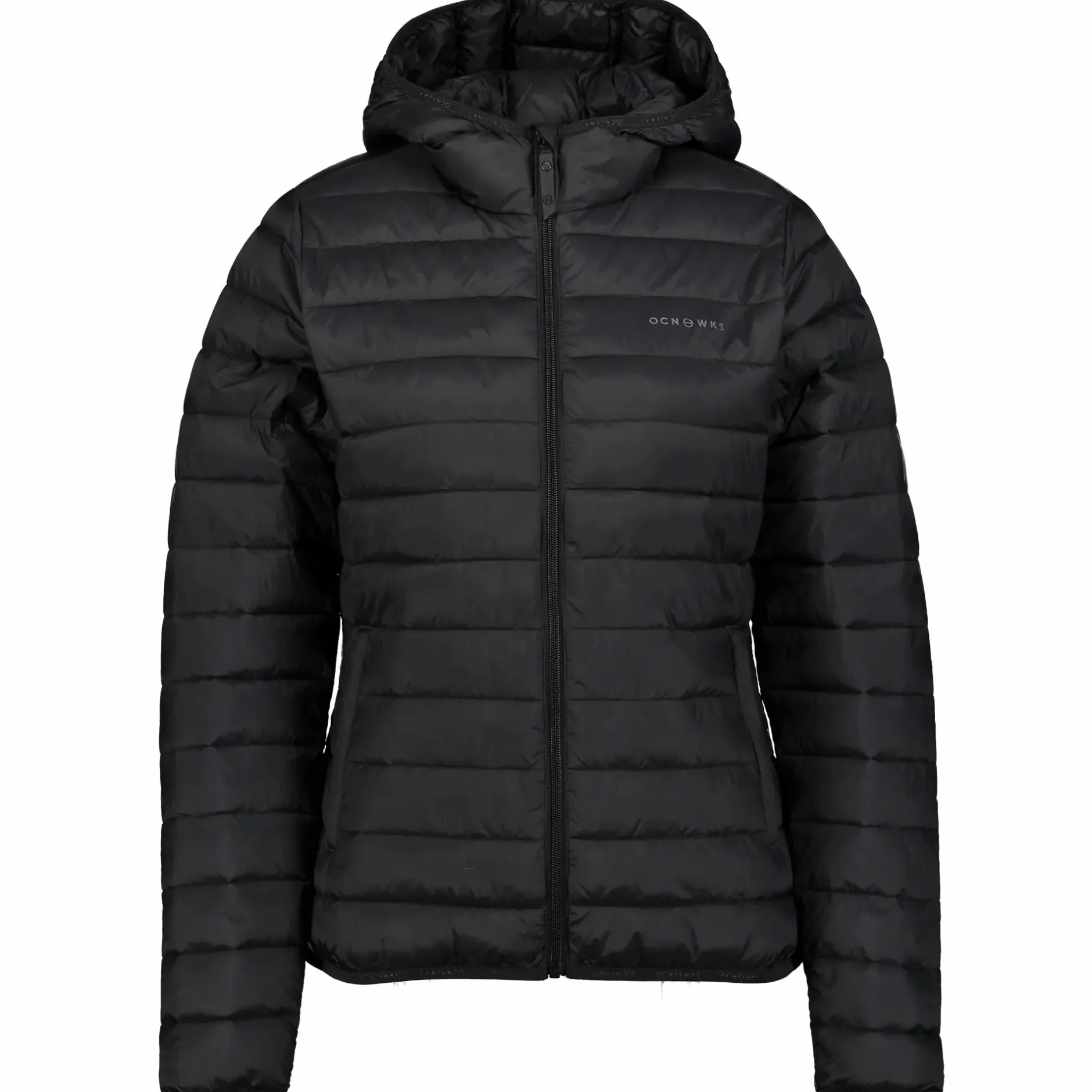 Outlet OCEAN WORKS padded hood jacket w Black