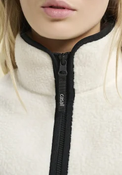 Outlet CASALL pile half zip Off White
