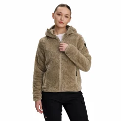 Outlet CROSS SPORTSWEAR pile hood w Khaki Beige