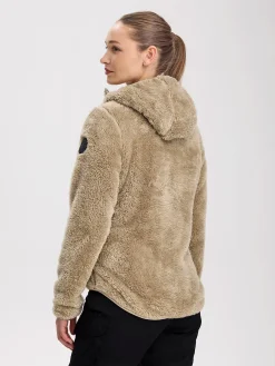 Outlet CROSS SPORTSWEAR pile hood w Khaki Beige
