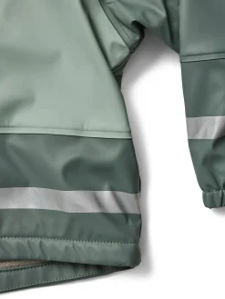 New OCEAN WORKS pu lined jacket jr Green/mint Green
