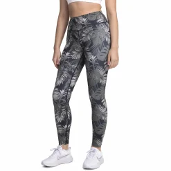 Discount ICONIC pulse tights w Olive Leaf Aop