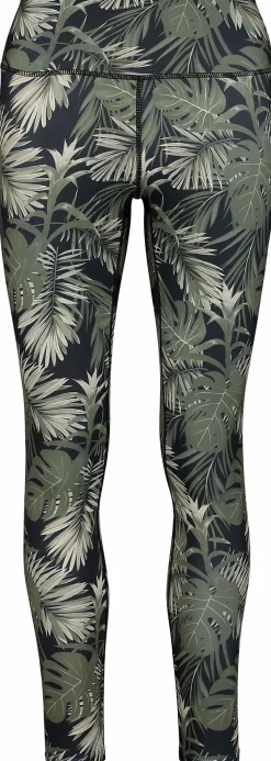 Discount ICONIC pulse tights w Olive Leaf Aop