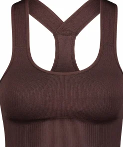 Hot TRIDRI ribbed seamless bra w Java