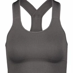 Best TRIDRI ribbed seamless bra w Charcoal