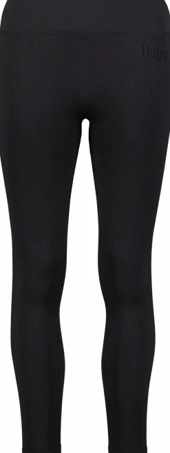 Best TRIDRI ribbed seamless tights w Black