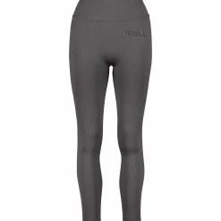 Hot TRIDRI ribbed seamless tights w Charcoal