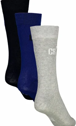 Hot CR7 ronaldo socks 3p jr Black/Blue/Grey
