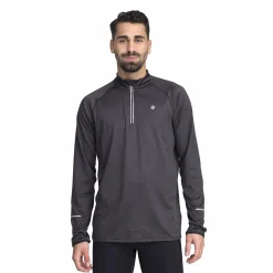 Sale RONHILL run half zip, langermet treningstrøye, herre Black Melange