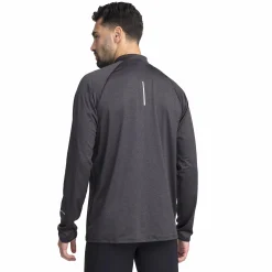 Sale RONHILL run half zip, langermet treningstrøye, herre Black Melange