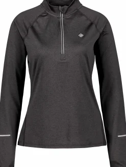 Clearance RONHILL run half zip, langermet treningstrøye, dame Black Melange