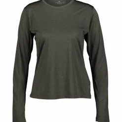 Discount RONHILL run long sleeved tee w Chimera Green Mel