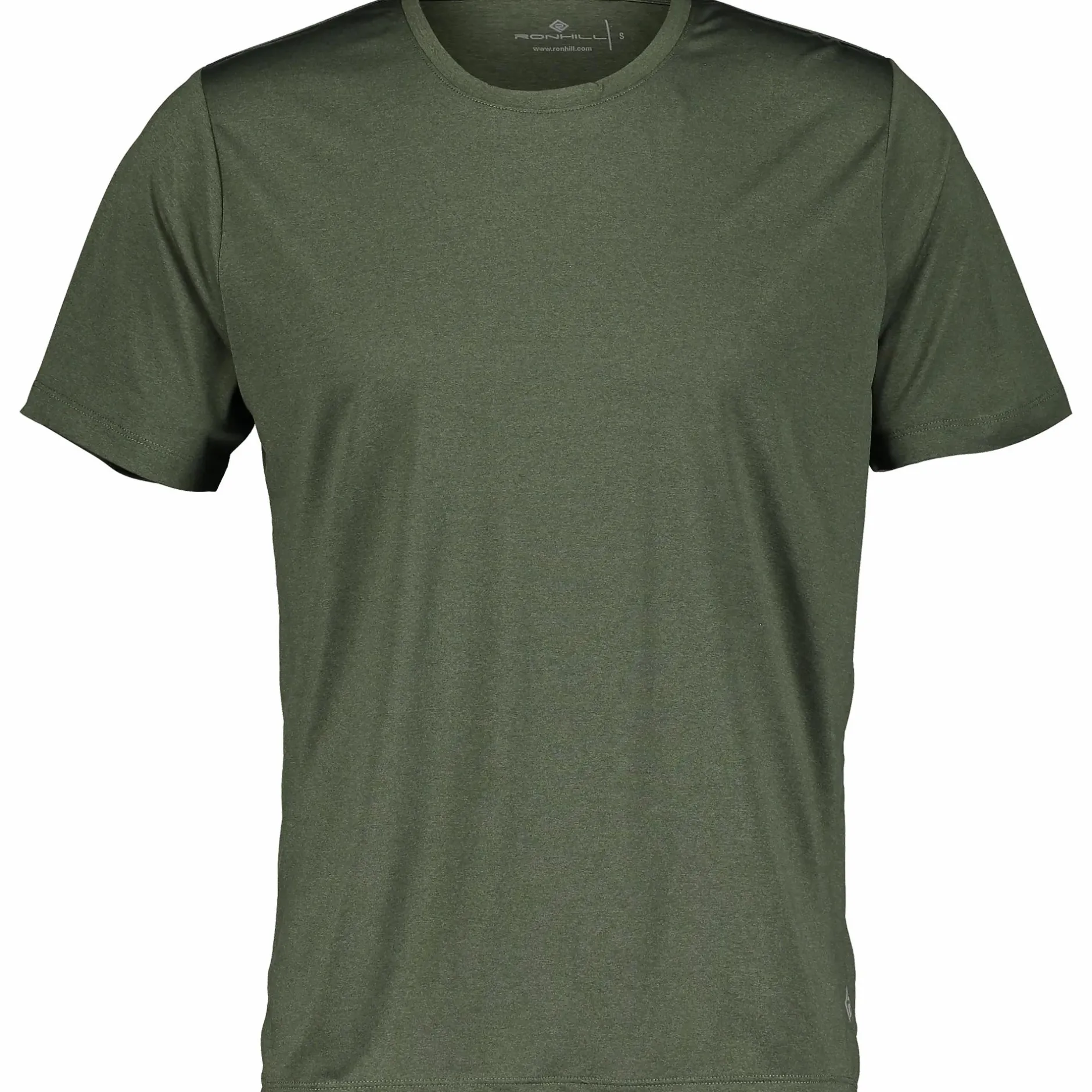 Discount RONHILL run tee m Thyme Green Melang
