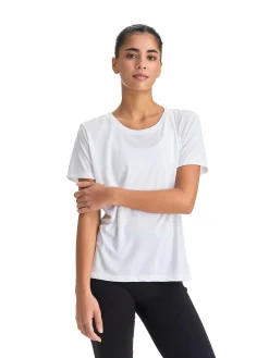 New RONHILL run tee w White