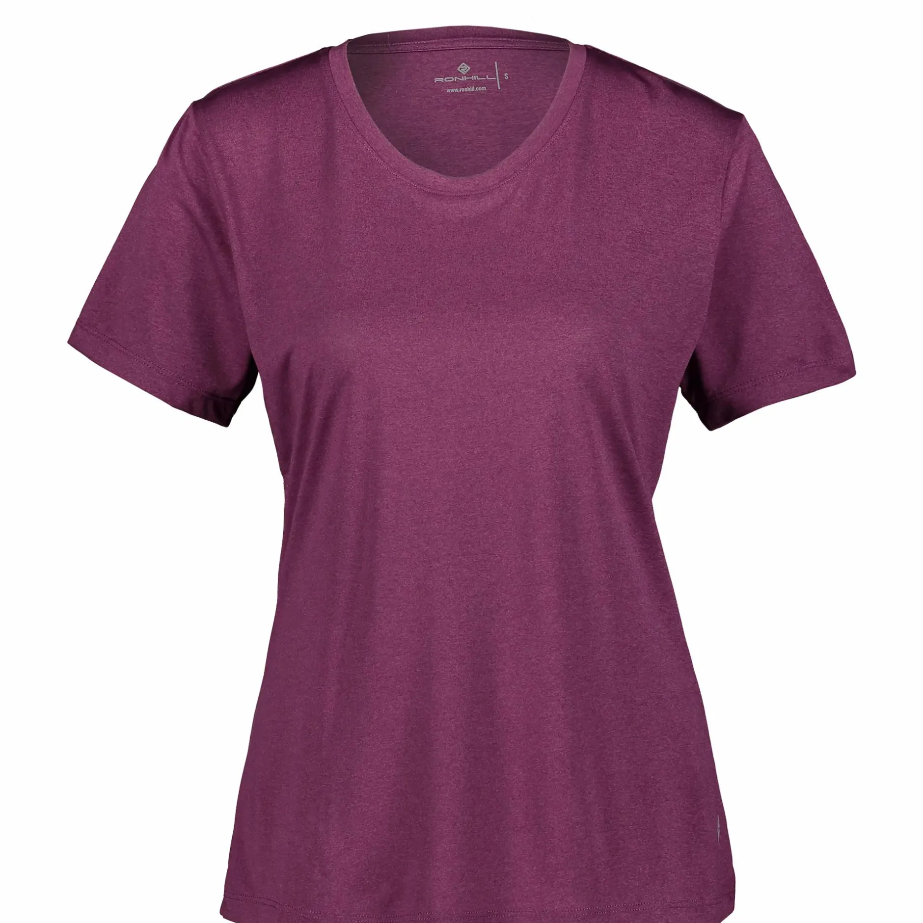 Hot RONHILL run tee w Plum Melange