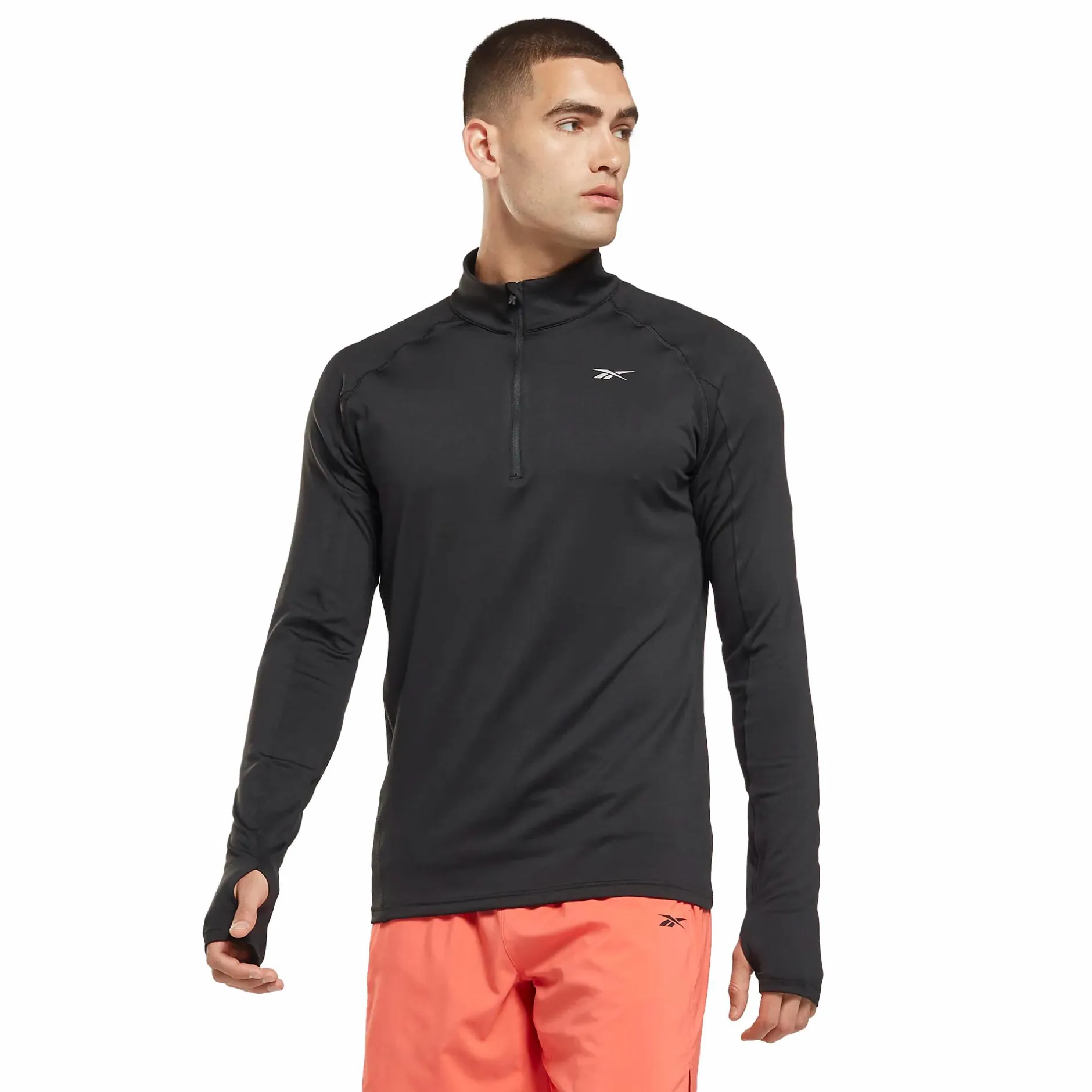 Outlet REEBOK running quarter zip m Black