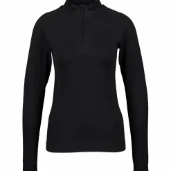 New GRATITUDE seamless half zip w Black