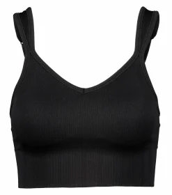 Online CASALL seamless rib padded sports bra Black
