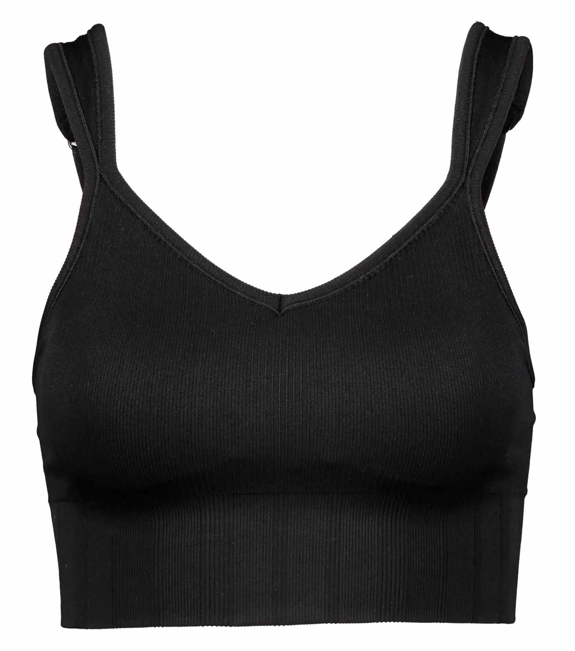 Online CASALL seamless rib padded sports bra Black