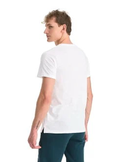 Outlet TAKEOFF slub pocket tee m White