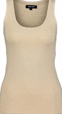 Online TAKEOFF so basic singlet w Cashmere Beige Mel
