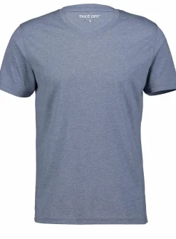 Outlet TAKEOFF so basic v-neck t Blue Melange
