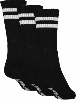 FRANK DANDY sport sock 3p jr Black