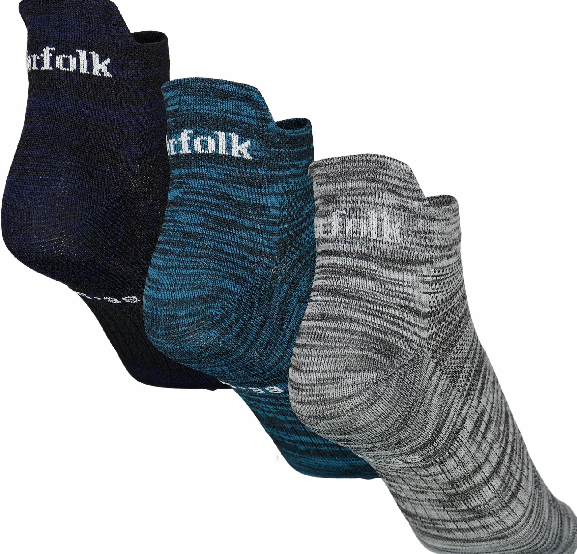 NORFOLK training sock 3p Dark Melange
