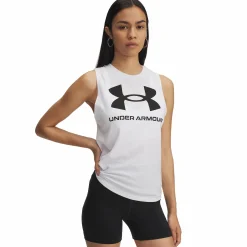 Outlet UNDER ARMOUR ua logo tank w White