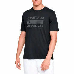 Outlet UNDER ARMOUR ua team issue wordmark ss BLACK