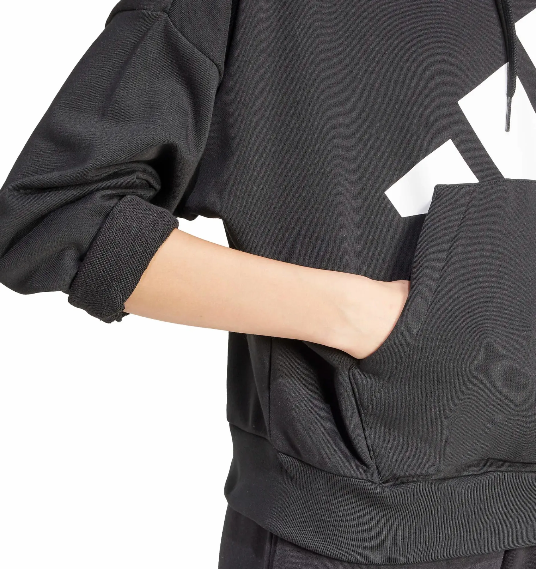 ADIDAS w big logo ft hood BLACK/WHITE
