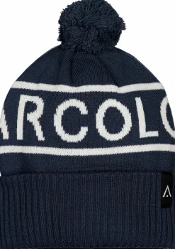 New WEARCOLOUR y pompom beanie jr Navy