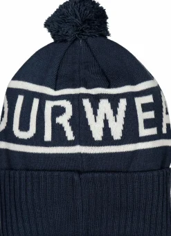 New WEARCOLOUR y pompom beanie jr Navy