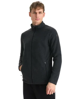 CROSS SPORTSWEAR zip fleece jacket m Dark Grey Melange